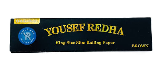 Yousef Redha Rolling Paper – King Size Slim (Brown / Unbleached)