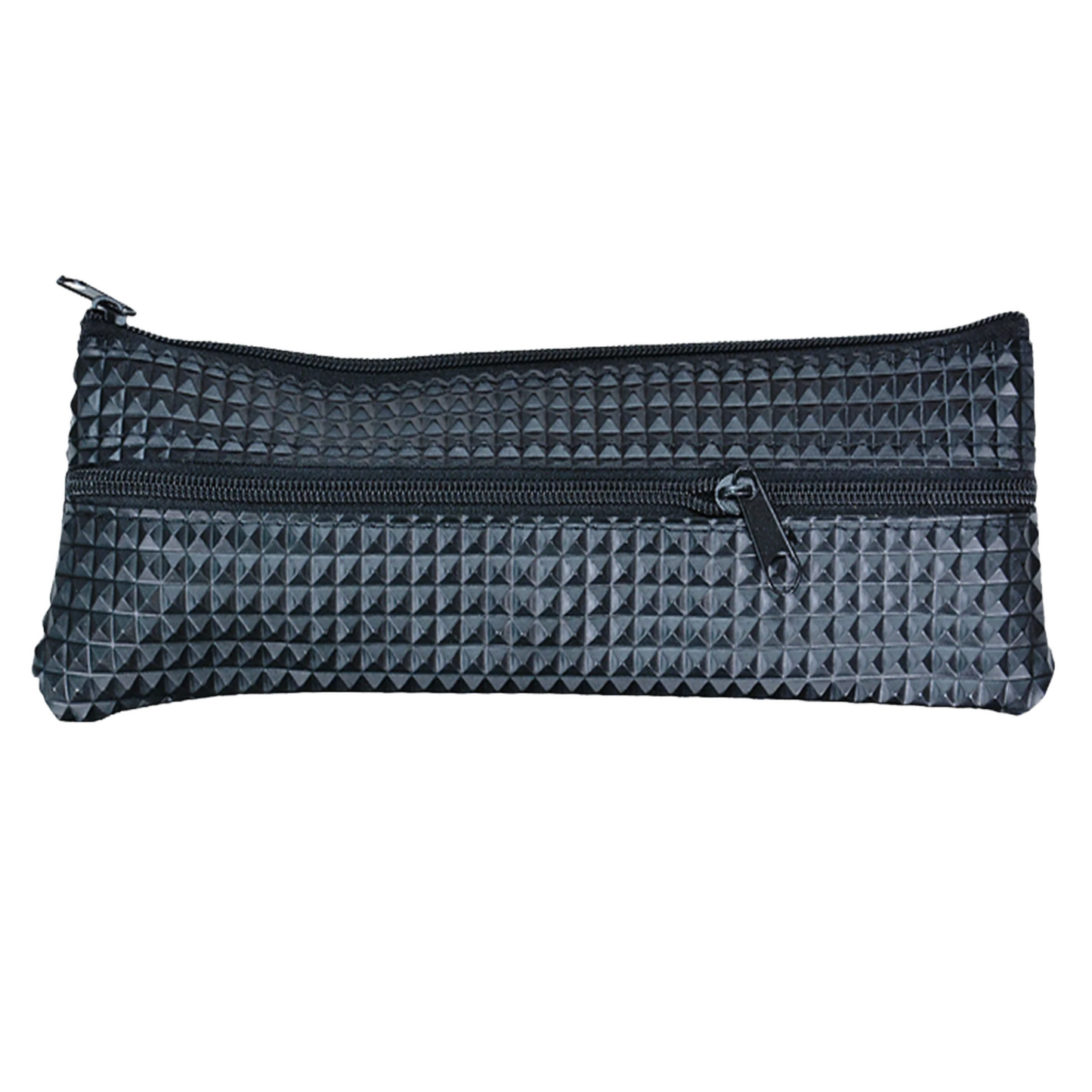 Pouch Flat Double Zip Black