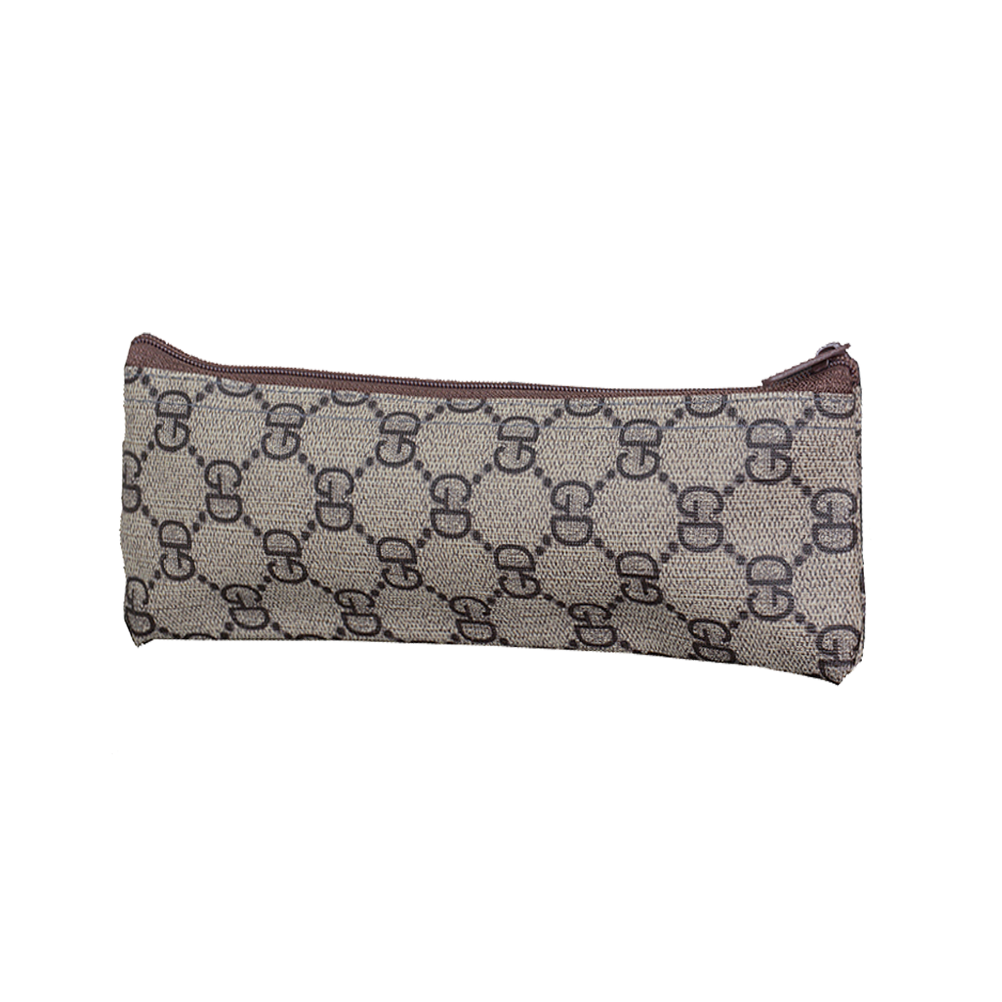 Pouch leather brown flat design